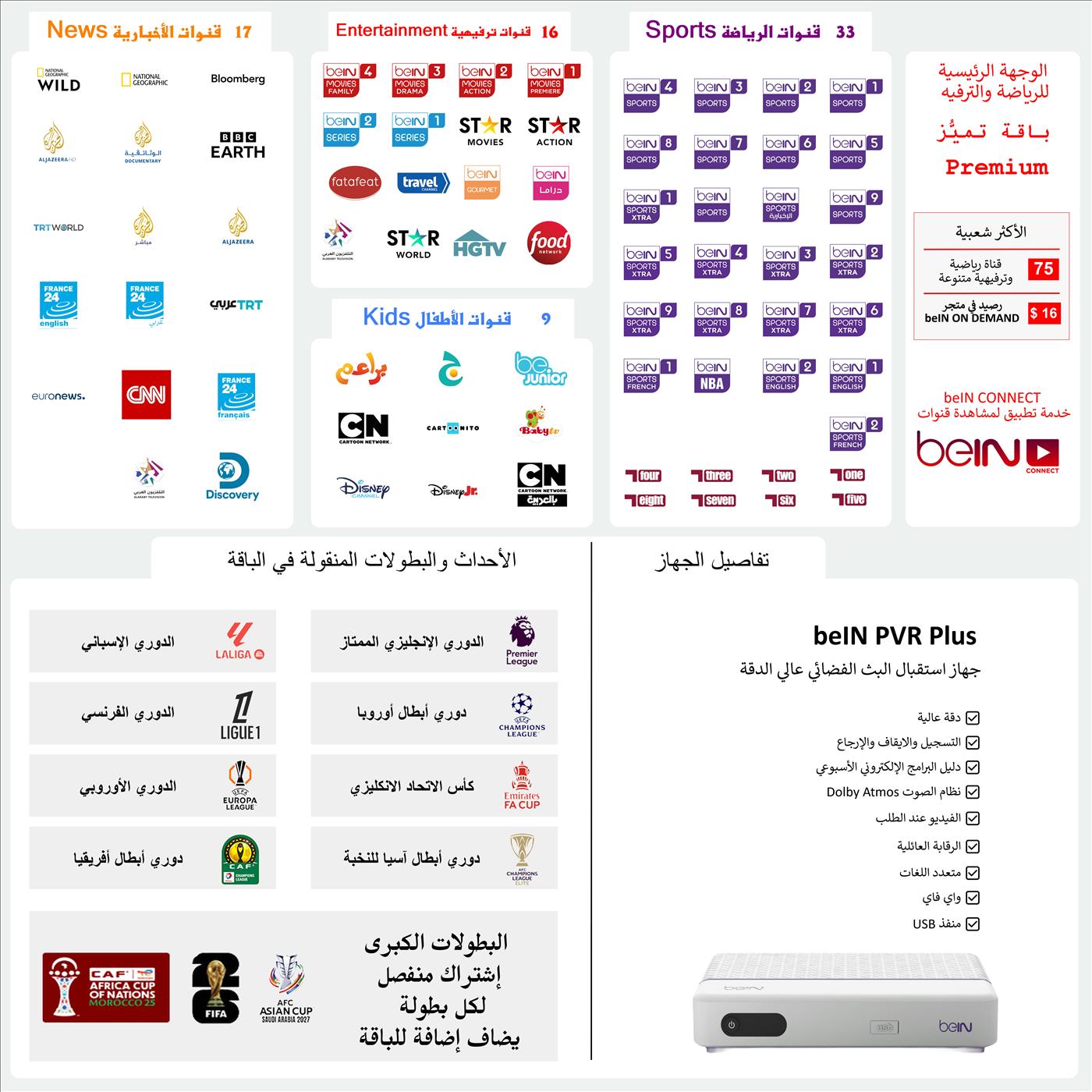 جهاز PVR PLUS 1.5 HD + باقة تميز 3 أشهر