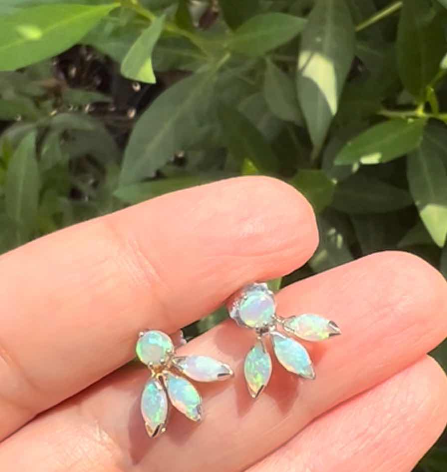 crystal opal earrings