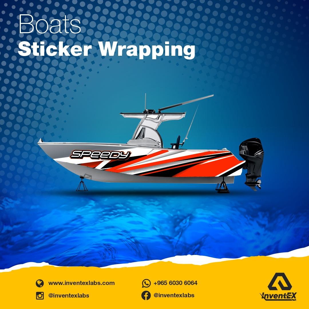 Boat sticker wrap